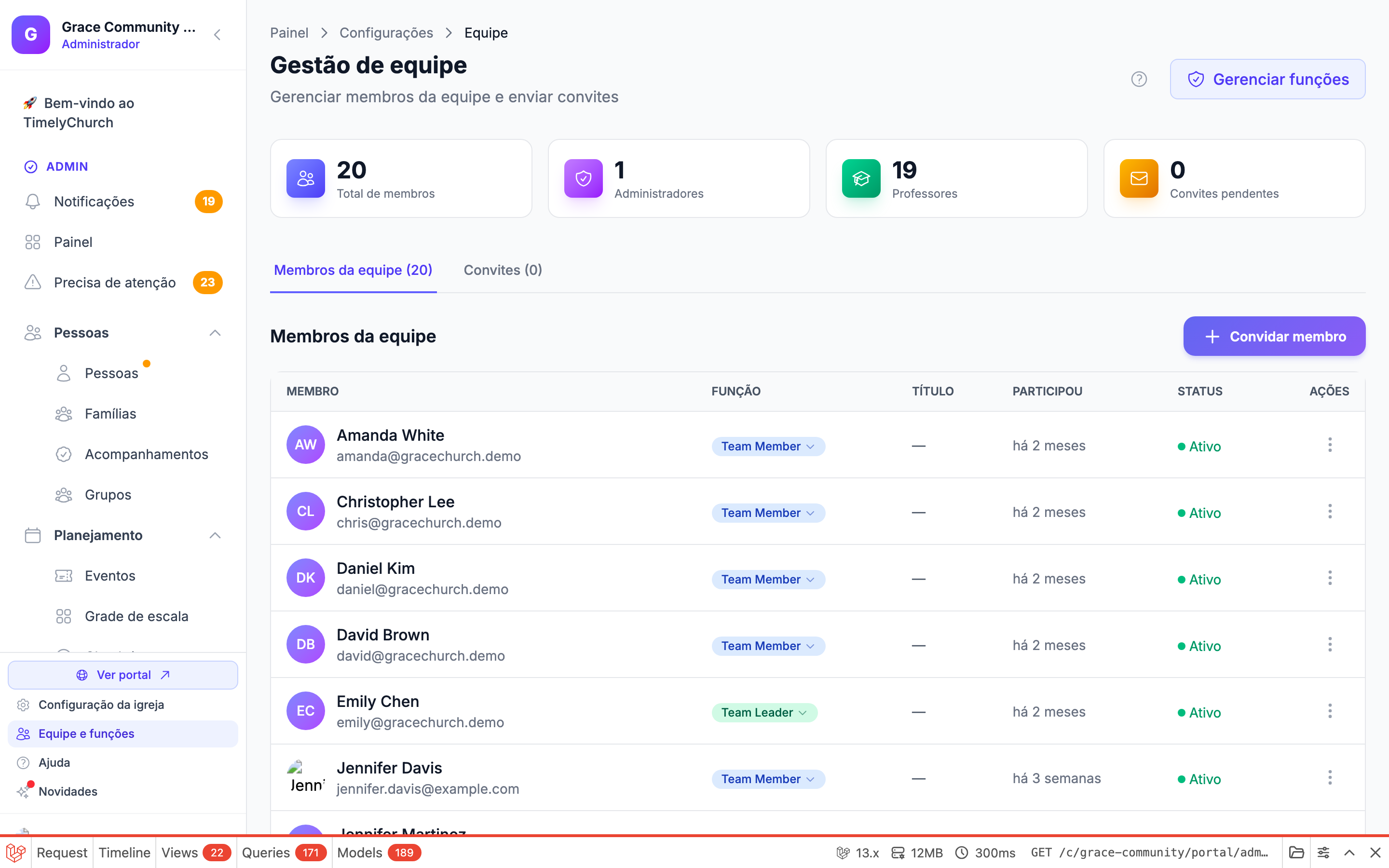 Aba Link com função, Max Uses e Expires, além da janela Invite Link Ready mostrando o link e o QR code